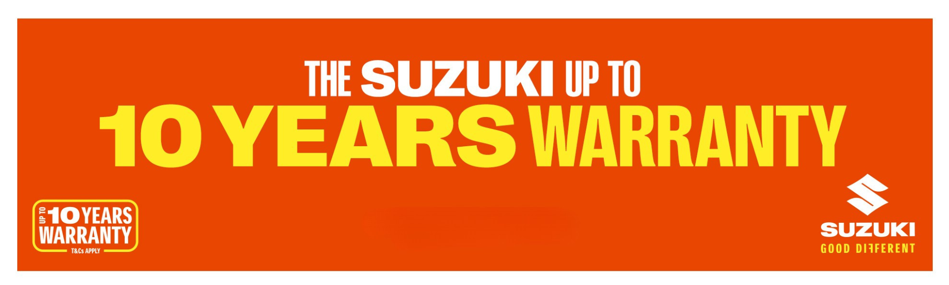 Suzuki offers up to 10 years warranty with terms and conditions.