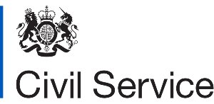 UK Civil Service logo with royal coat of arms.