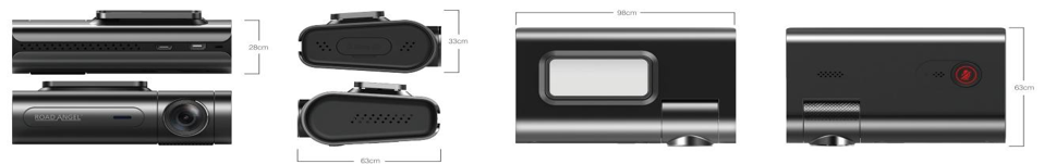 Halo Pro front and rear dash cam with specifications and awards displayed.